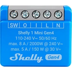 Shelly 1 Mini Gen4 Relee 8A WiFi BT Zigbee Matter