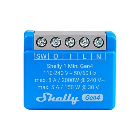 Shelly 1 Mini Gen4 Relee 8A WiFi BT Zigbee Matter Shelly 1 Mini Gen4 Relee 8A WiFi BT Zigbee Matter