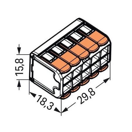 221-420 Wago connector 10x 0,2-4mm² 32A 221-420 Wago connector 10x 0,2-4mm² 32A