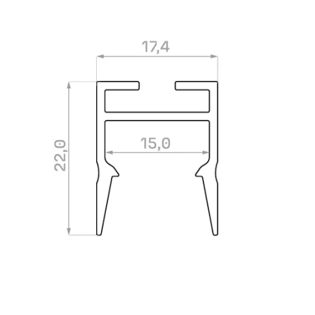 Profile SLIMO 17,4x22mm Profile SLIMO 17,4x22mm