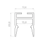 Profile SLIMO 17,4x22mm Profile SLIMO 17,4x22mm