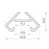 Profile AJAR 25,9x14,4mm corner Profile AJAR 25,9x14,4mm corner
