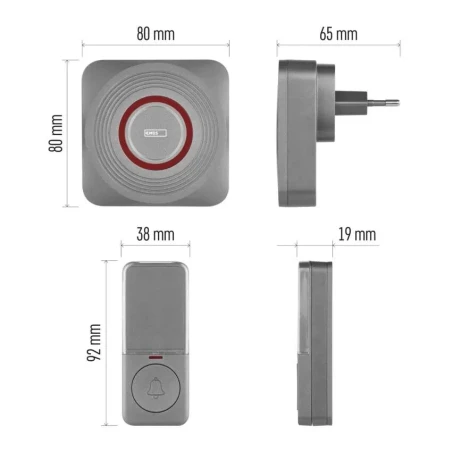 Juhtmevaba uksekell 230V 150m, WIFI GoSmart Juhtmevaba uksekell 230V 150m, WIFI GoSmart