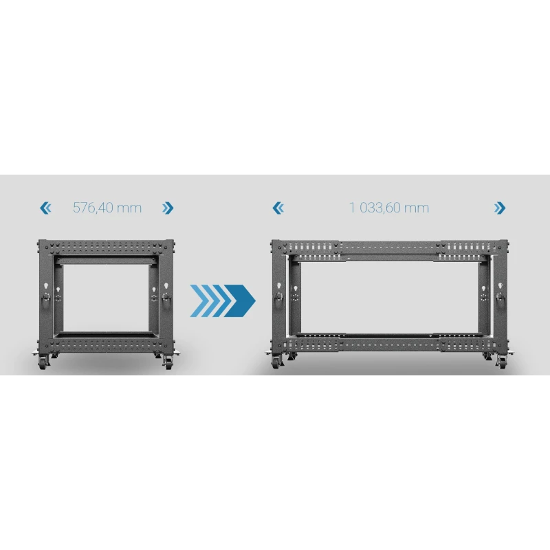 Lahtine põrandaraam 19" 15U 600x600-1000