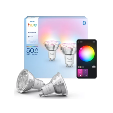 Hue Essential White & color ambiance bulb GU10 BT