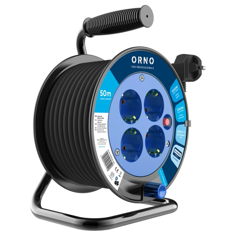 Kaablitrummel kaabel H05VV 4x16A Schuko pesa plast