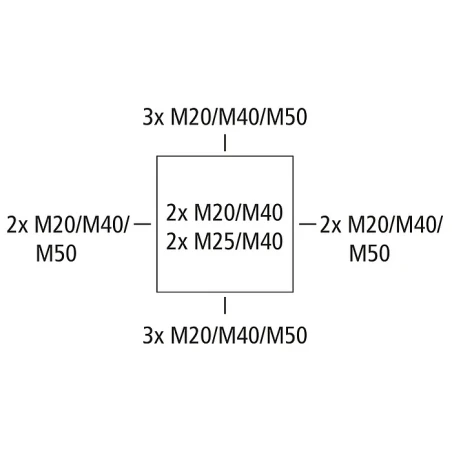 ABOX 250 IP55/66 KLEMMIGA 252x202x120mm