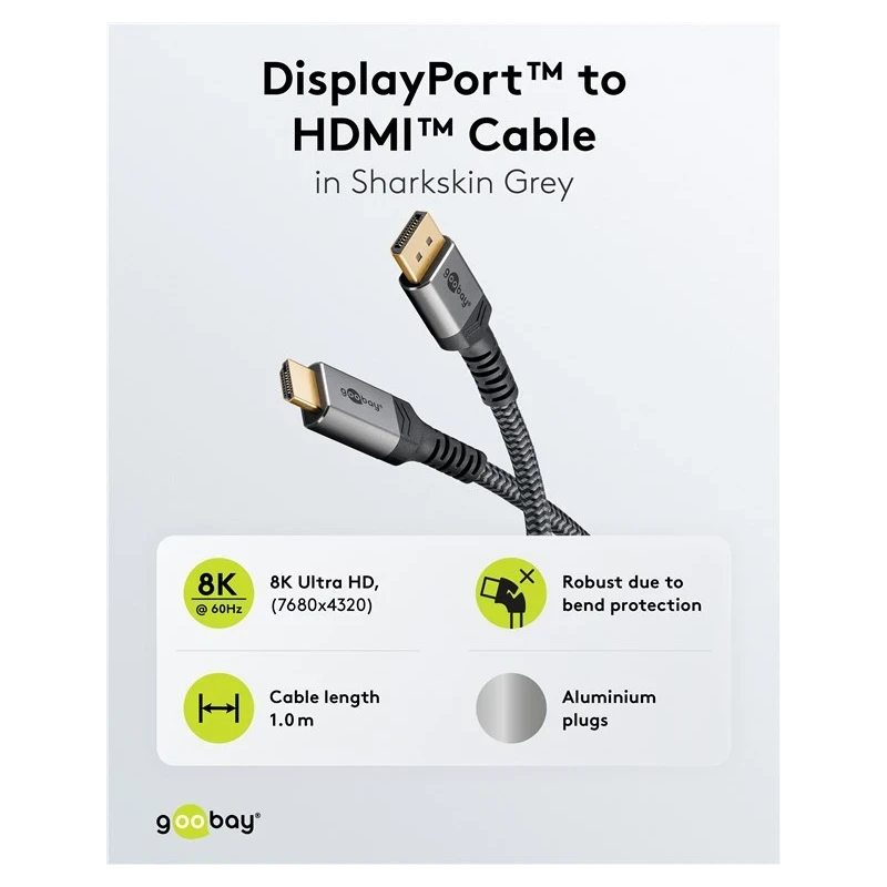 DisplayPort - HDMI kaabel 8K