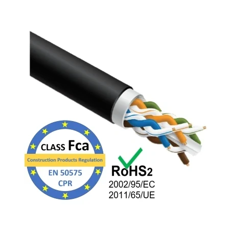 Arvuti välikaabel  CAT6 UTP must 2xPVC