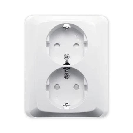 2-ne pistikupesa maandusega süvistatav valge