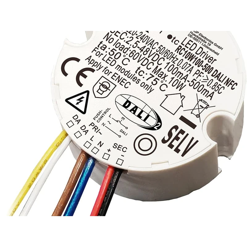 Led Driver 10W 100-500mA DALI2 dimm NFC