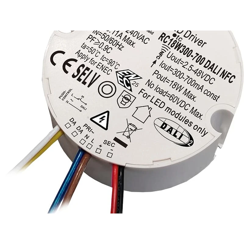 Led Driver 18W 300-700mA DALI2 dimm NFC