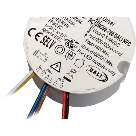 Led Driver 18W 300-700mA DALI2 dimm NFC