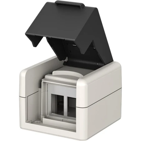 Arvutipesa 2-ne adapterkarp pinnale tühi IP44 hall