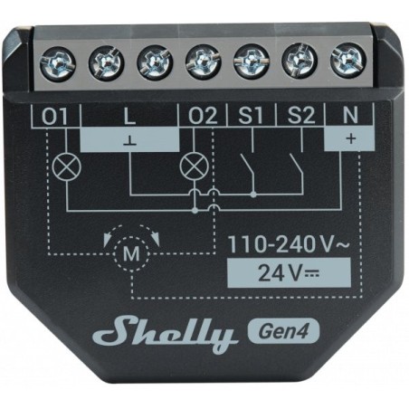 Shelly 2PM Gen4 Relay / powermeter 16A WiFi BT Zigbee Matter