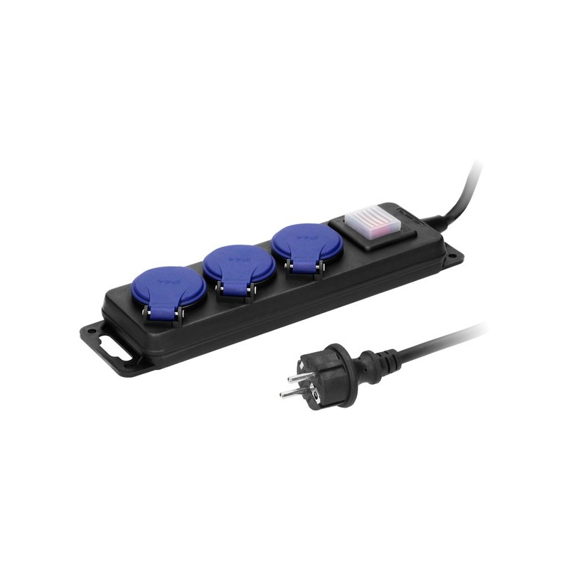 Pikendusjuhe 3 pesa IP44 H05RR 3x1,5mm2 lülitiga
