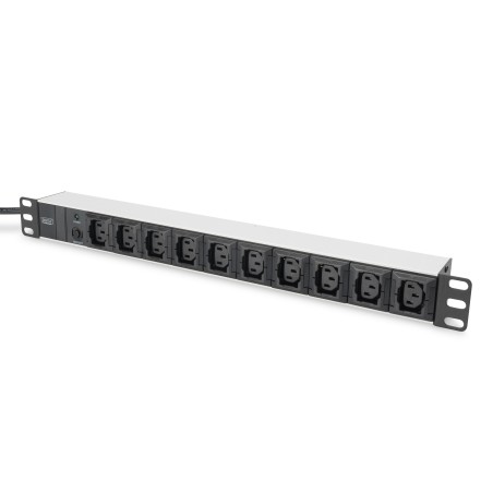 Toitepaneel 19" 1U ALU 10X pesa C13 pistik C14 ülepingekaitsega