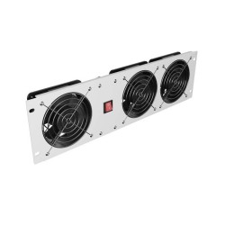 Vent. paneel 3U 19" 3 ventilaatoriga hall