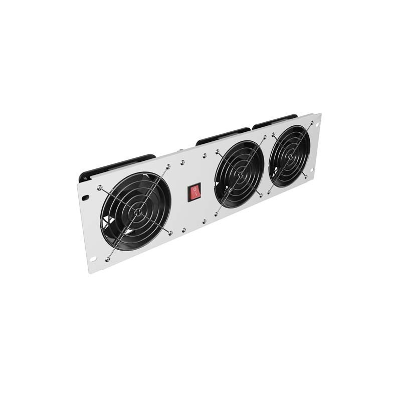 Vent. paneel 3U 19" 3 ventilaatoriga hall