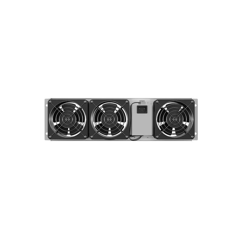 Vent. paneel 3U 19" 3 ventilaatoriga hall