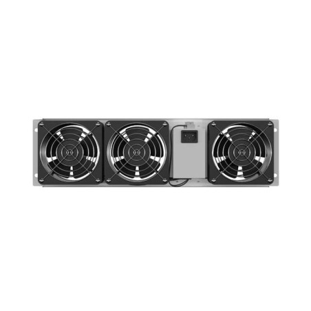 Vent. paneel 3U 19" 3 ventilaatoriga hall