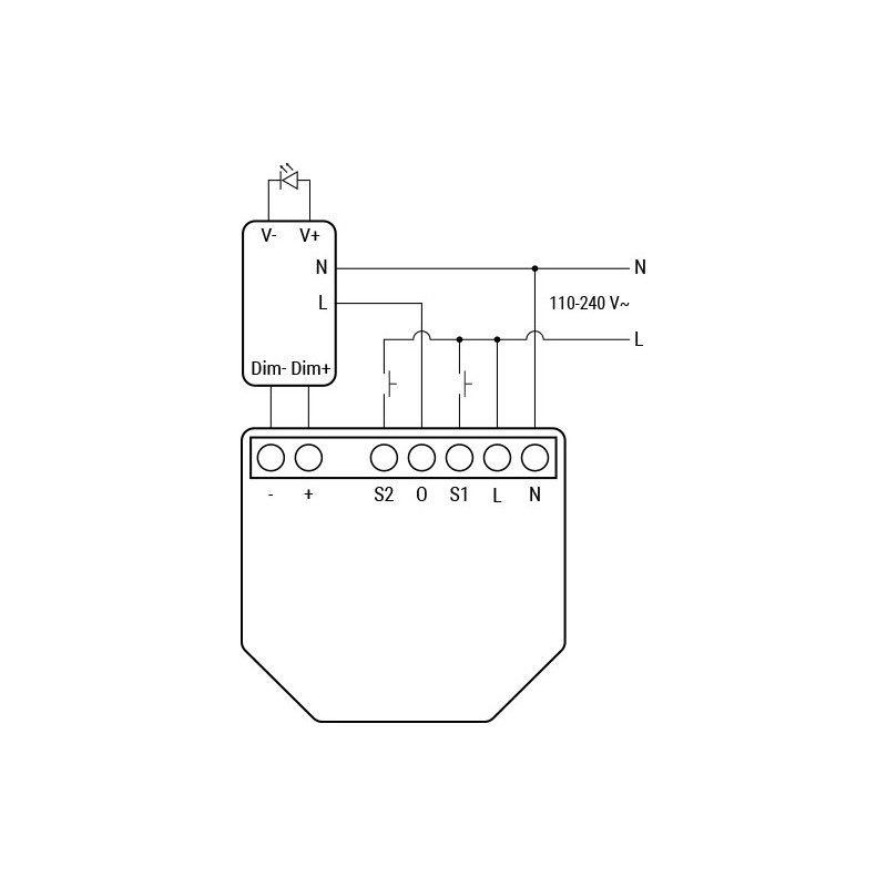 Shelly Dimmer 0/1-10V PM Gen4 WiFi BT Matter Zigbee
