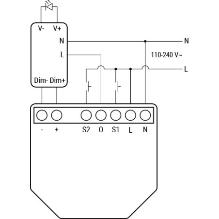 Shelly Dimmer 0/1-10V PM Gen4 WiFi BT Matter Zigbee