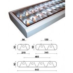 barra led sottopensile micro613mm strip180L 14w/m 4000k ital pek cod.  yspmic0613ntbpx8/001