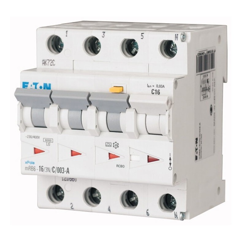 mRB6 4P type-A RCD with overcurrent protection