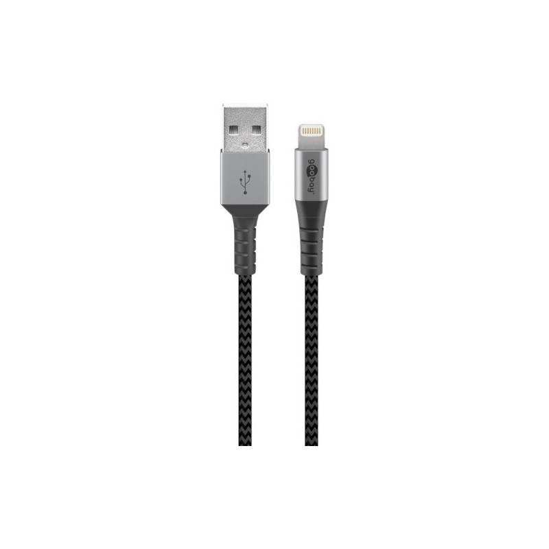 USB-A Apple Lightning kaabel tekstiilkattega