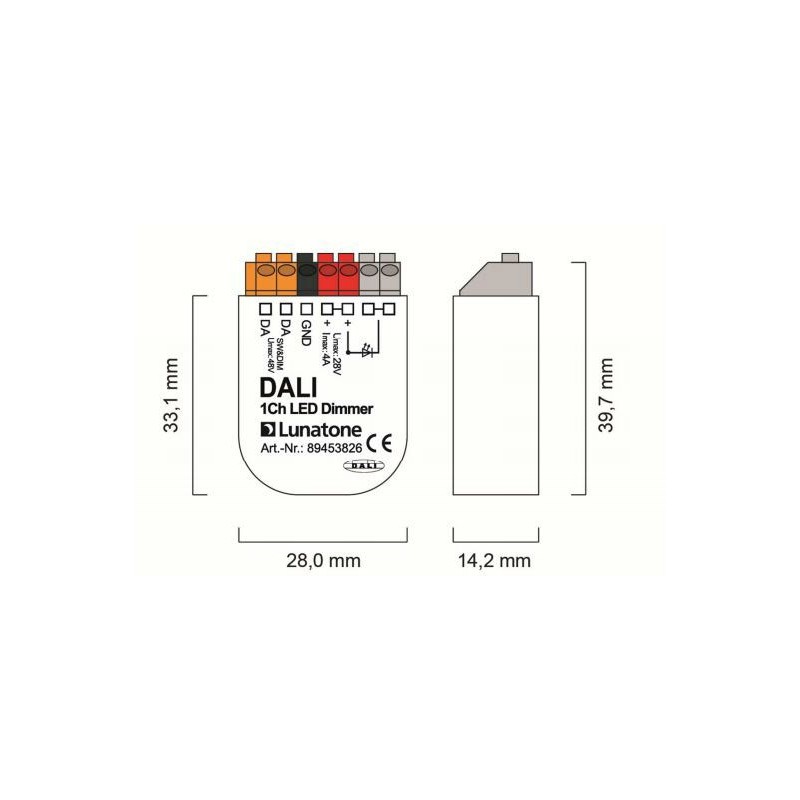 Dali 1Ch LED Dimmer 4A 12-28V