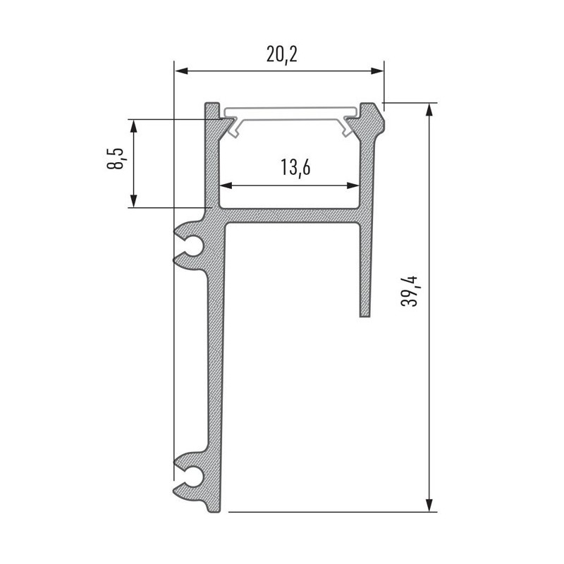APA12 led profiil karniisile
