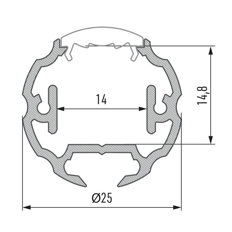 COSMO led profiil 25mm