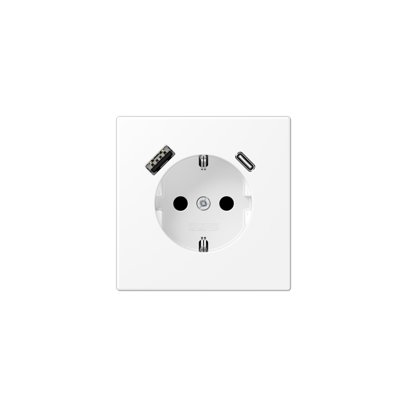 LS990 matt snow white socket+ USB Type C+A