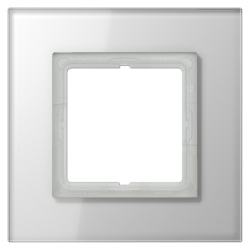 LS Plus white glass frame