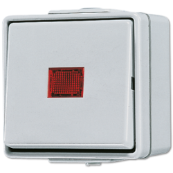 WG 600 1 gang switch with indicator light IP44
