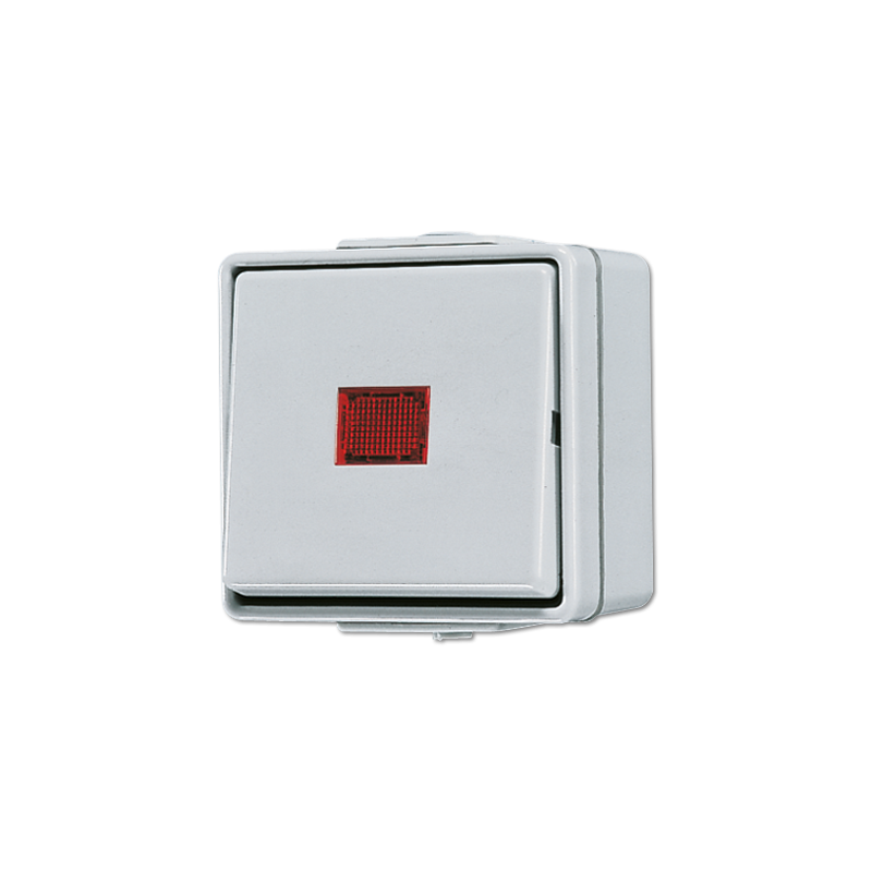 WG 600 1 gang switch with indicator light IP44