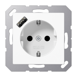 A Series outlet white USB A