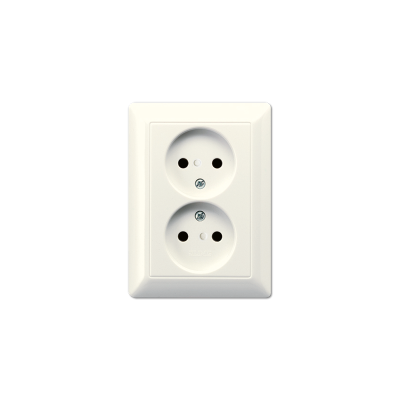 AS500 2-gang socket ivory