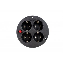 Kaablitrumli pistikupesade kompl. 4 pesa termokaitsega IP20