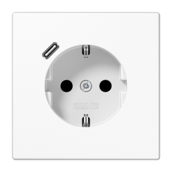LS990 SCHUKO® socket with USB C charger white