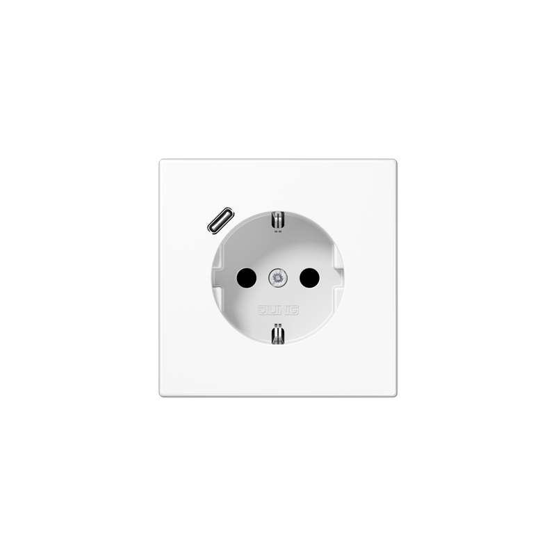 LS990 Schuko® pesa & USB C laadija valge