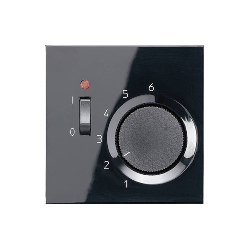 LS TR 231 PL thermostat cover with switch matt graphite black