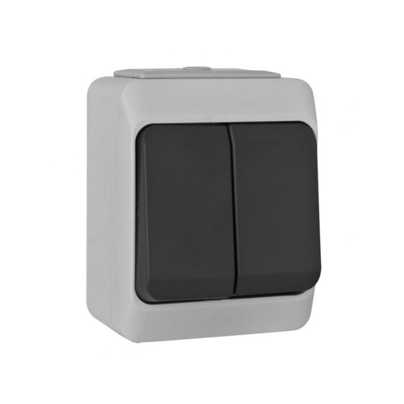 2-gang switch Nordic IP44