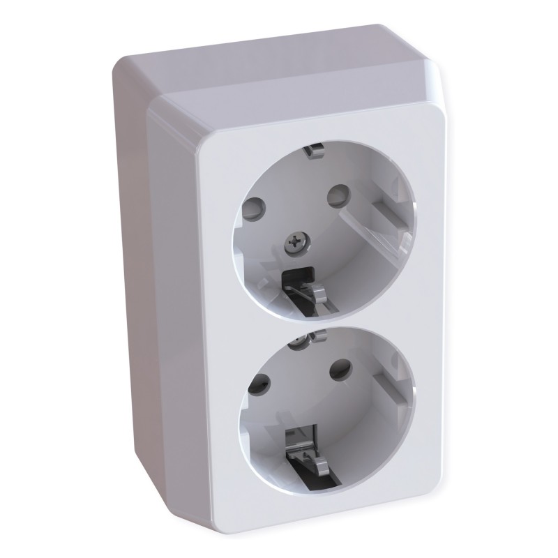 2-gang Schuko socket Egant IP20