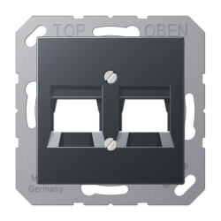 A1569-2WE 2x Keystone centre plate matt-anthracite