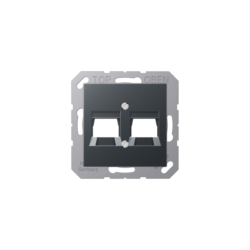 A1569-2WE 2x Keystone centre plate matt-anthracite