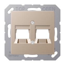 A1569-2WE 2x Keystone centre plate champagne