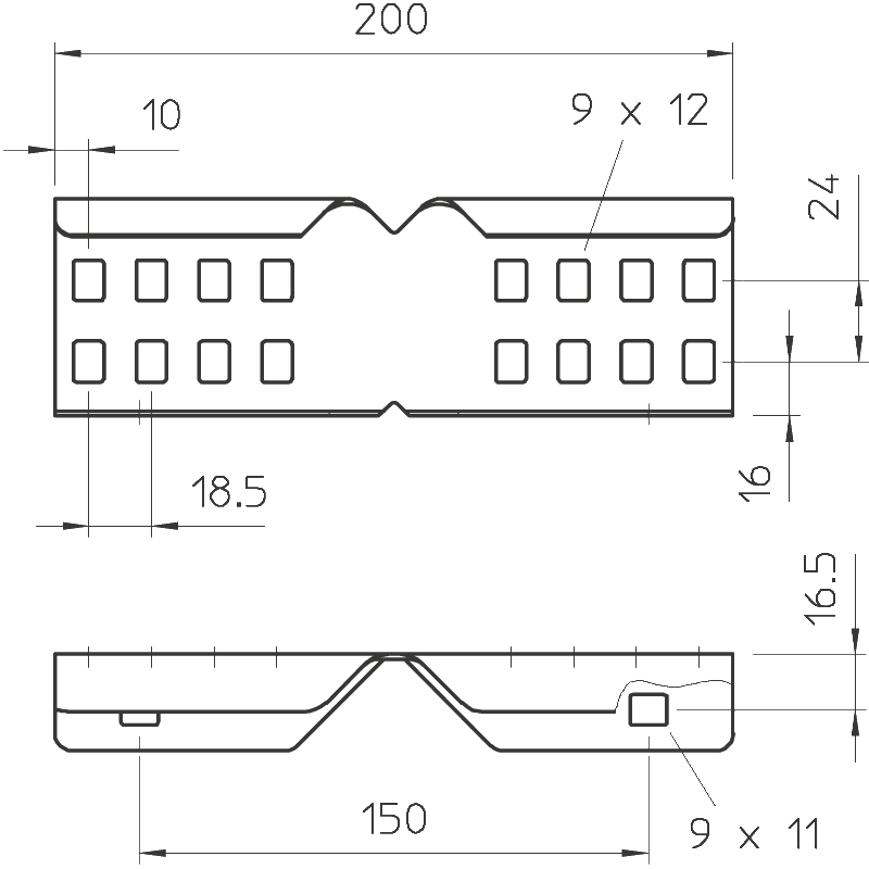 LWVG 60 FS nurkühendus LCIS kaabliredelile 64x200mm