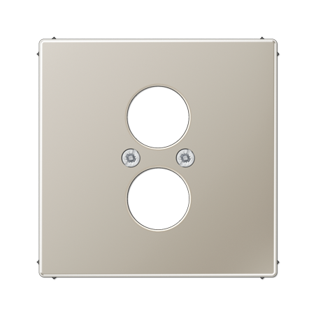 ES2962-2 Centre plate  for 2 loudspeaker sockets Stainless steel